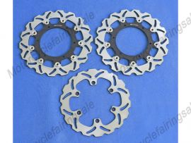 Yamaha XJR1300CC 1999-2010 vorne hinten Bremsscheiben Scheiben-Schwarz