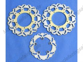 Yamaha YZFR6 600CC 2003-2004 vorne hinten Bremsscheiben Scheiben-Golden