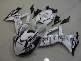 Suzuki GSX-R 600/750 2006-2007 K6 Injection ABS Race verkleidung - Corona - Weiß/Schwarz