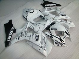 Suzuki GSX-R 1000 2007-2008 K7 Injection ABS verkleidung - Corona - Weiß/Schwarz
