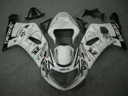 Suzuki GSX-R 600/750 2001-2003 K1 K2 Injection ABS verkleidung - Corona - Weiß/Schwarz