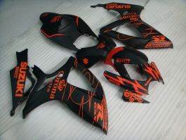 Suzuki GSX-R 600/750 2006-2007 K6 Injection ABS verkleidung - Corona - Schwarz/Orange