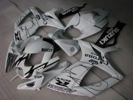 Suzuki GSX-R 600/750 2006-2007 K6 Injection ABS verkleidung - Corona - Weiß/Schwarz